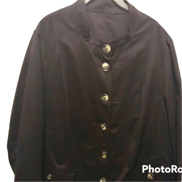 Ulla Popken Jackets & Blazers - Ulla Popken PlusSize/Tall Dark Brown ButtonUp Coat